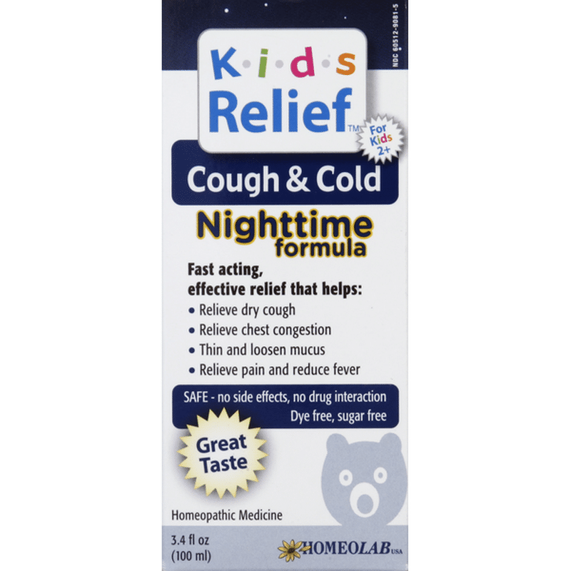 Kids Relief Cough & Cold, Nighttime Formula (3.4 oz) Delivery or Pickup