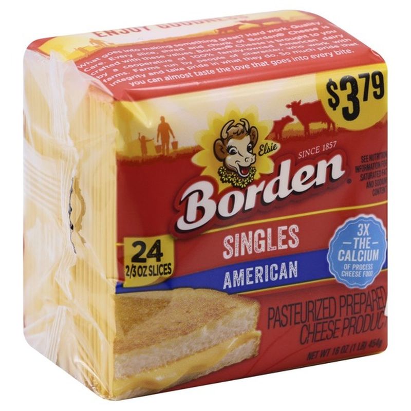 Borden Cheese, American, Singles (each) - Instacart