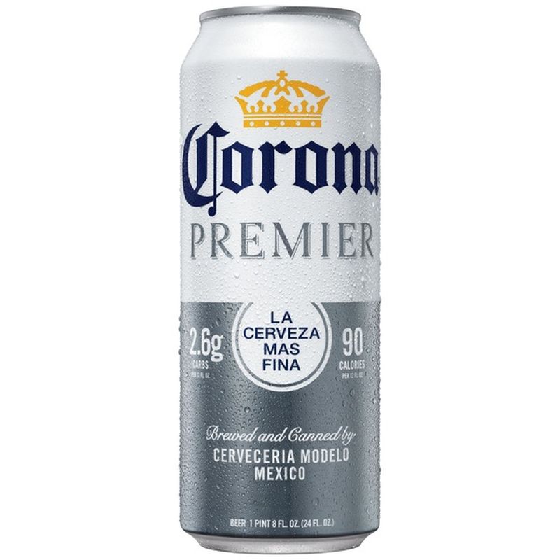 Corona Premier Mexican Lager Light Beer Can (24 fl oz) - Instacart