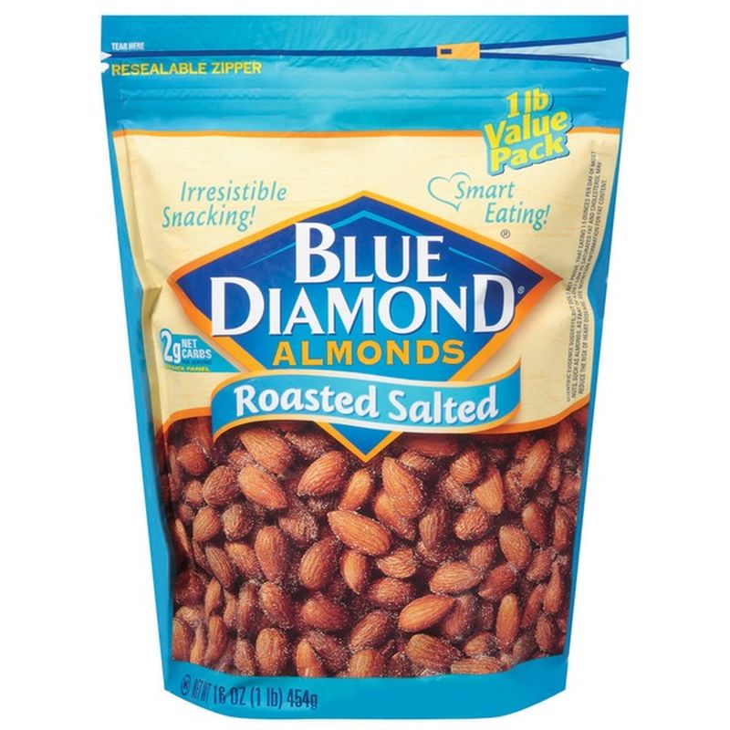 Blue Diamond Almonds, Roasted Salted (16 oz) from Market Basket Instacart