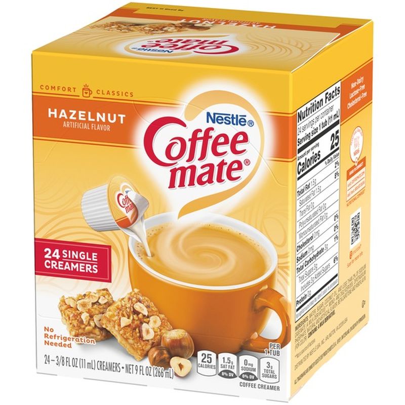 Nestlé Coffee Mate Hazelnut Liquid Coffee Creamer Singles (24 ct ...