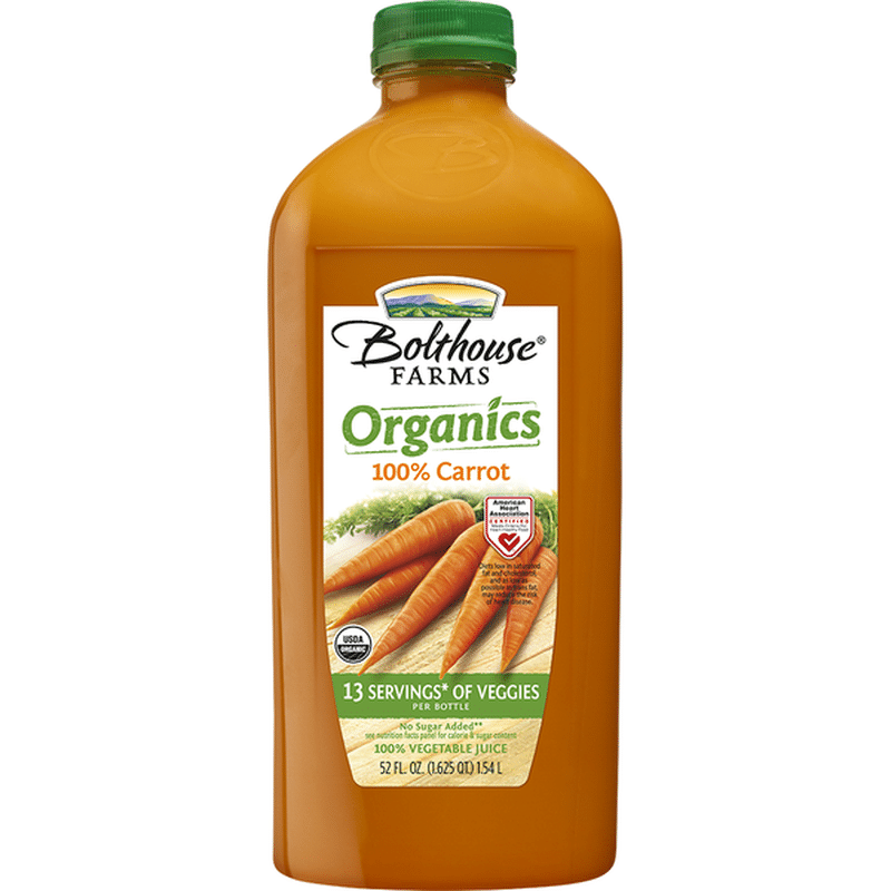 Bolthouse Farms® 100 Organic Carrot (52 fl oz) Instacart