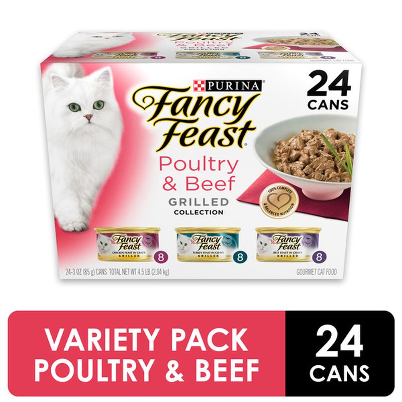 Fancy Feast Gravy Wet Cat Food Variety Pack, Poultry & Beef Grilled