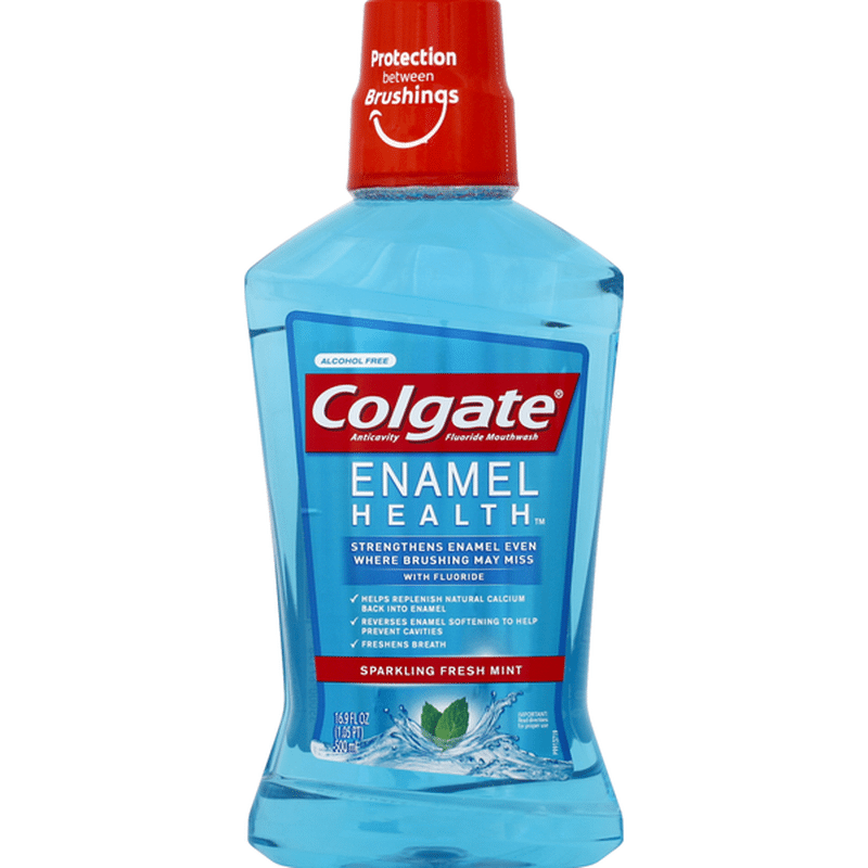 Colgate Mouthwash, Anticavity Fluoride, Sparkling Fresh Mint (16.9 oz) Instacart