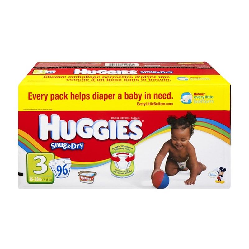 Huggies Snug & Dry Disney Size 3 Disney Diapers 96 CT