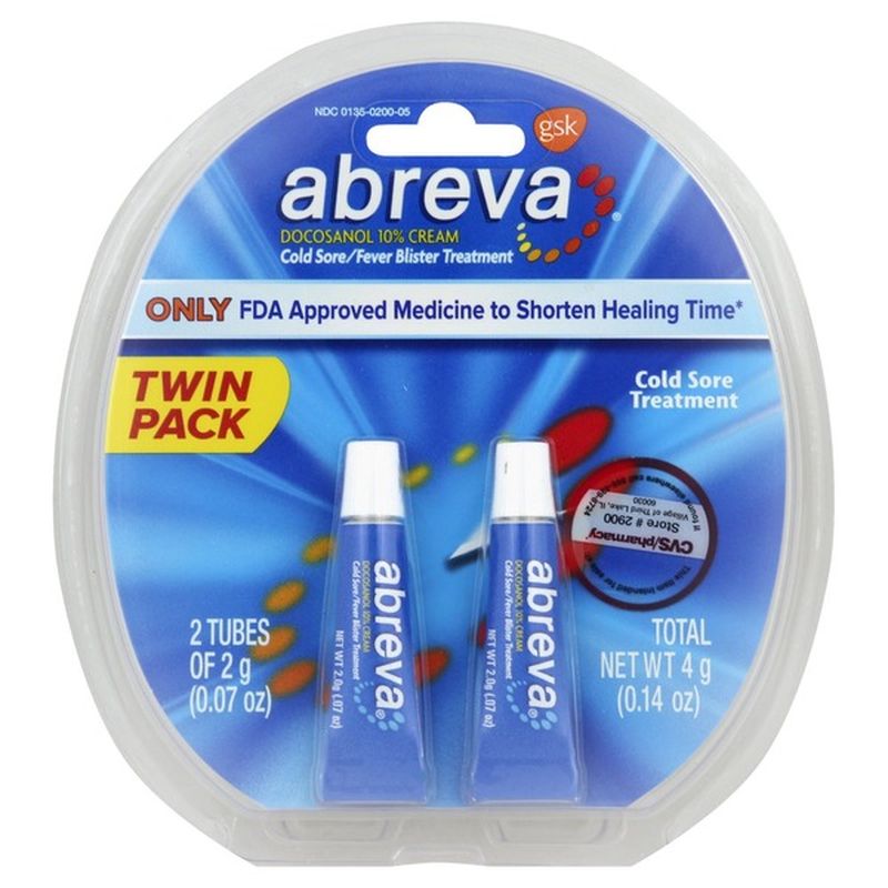 Abreva Cold Sore and Fever Blister Treatment (2 g) - Instacart