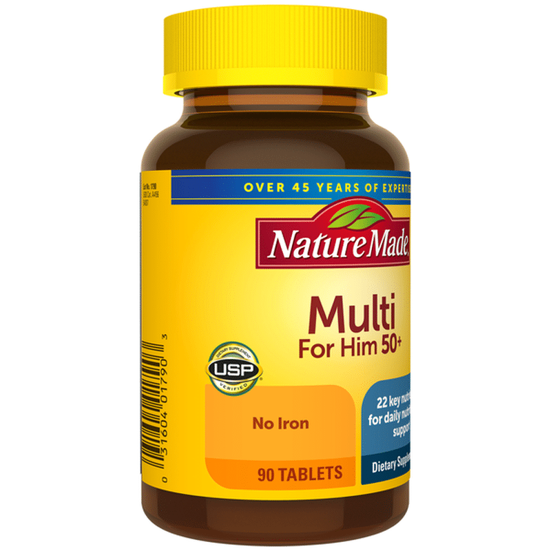 Nature Made Men's Multivitamin 50+ Tablets (90 ct) Delivery or Pickup