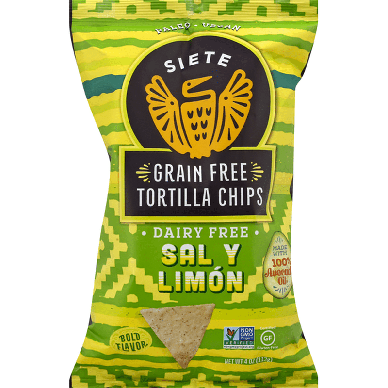 Siete Tortilla Chips, Grain Free, Sal Y Limon (4 oz) Instacart