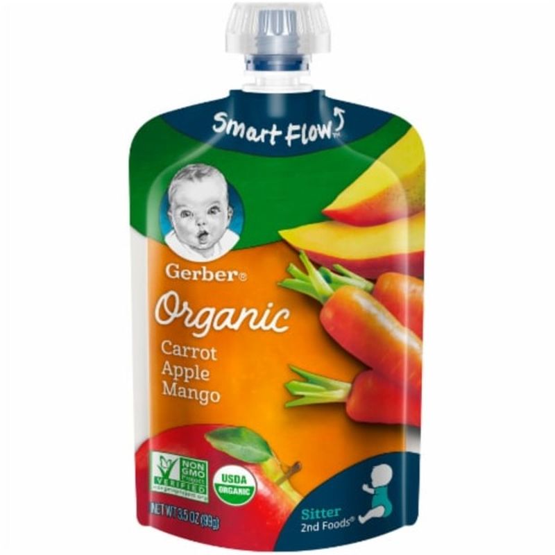 Gerber Organic Carrot Apple Mango Baby Food (3.5 oz) from Food4Less
