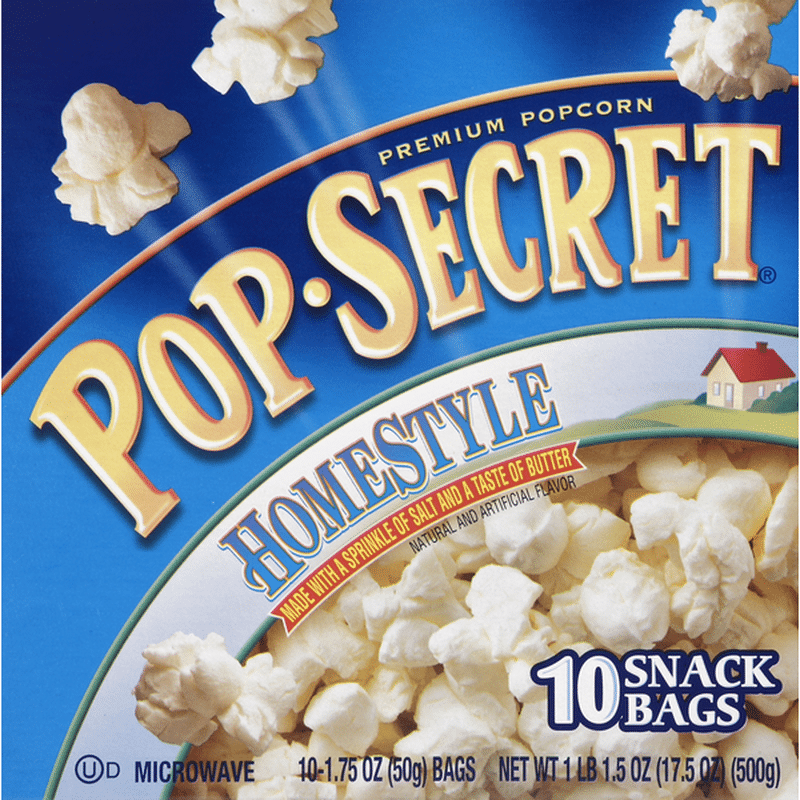 Pop Secret Popcorn, Premium, Microwave, HomeStyle, Snack Size Bags (10 each) Instacart