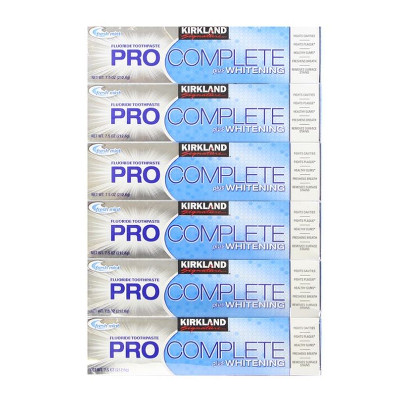 Kirkland Signature Pro Complete Toothpaste, 6 x 7.5 Oz (7.5 oz) Instacart