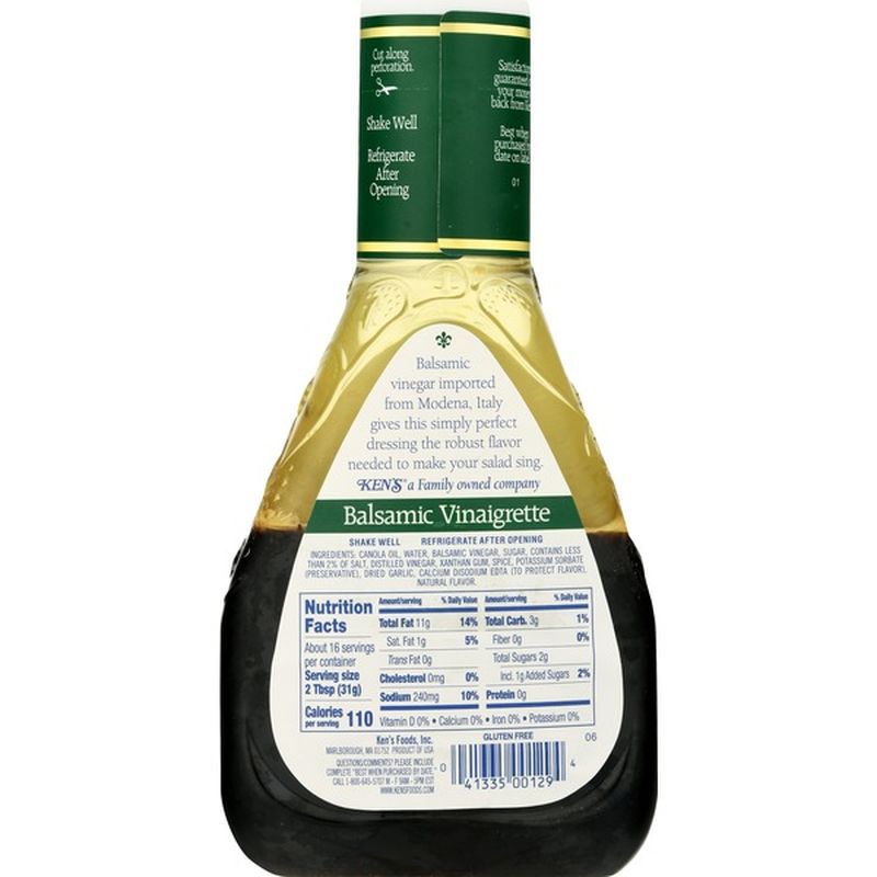 Kens Steak House Dressing, Balsamic Vinaigrette (16 oz) from ShopRite