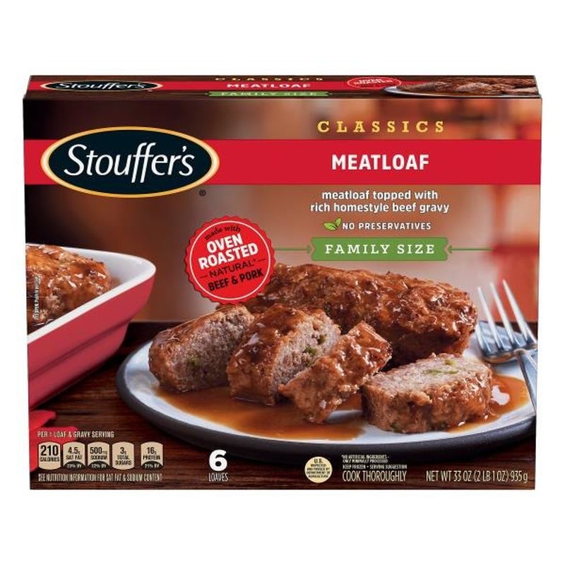 Stouffer's Family Size Meatloaf Frozen Meal (33 oz) from Publix - Instacart