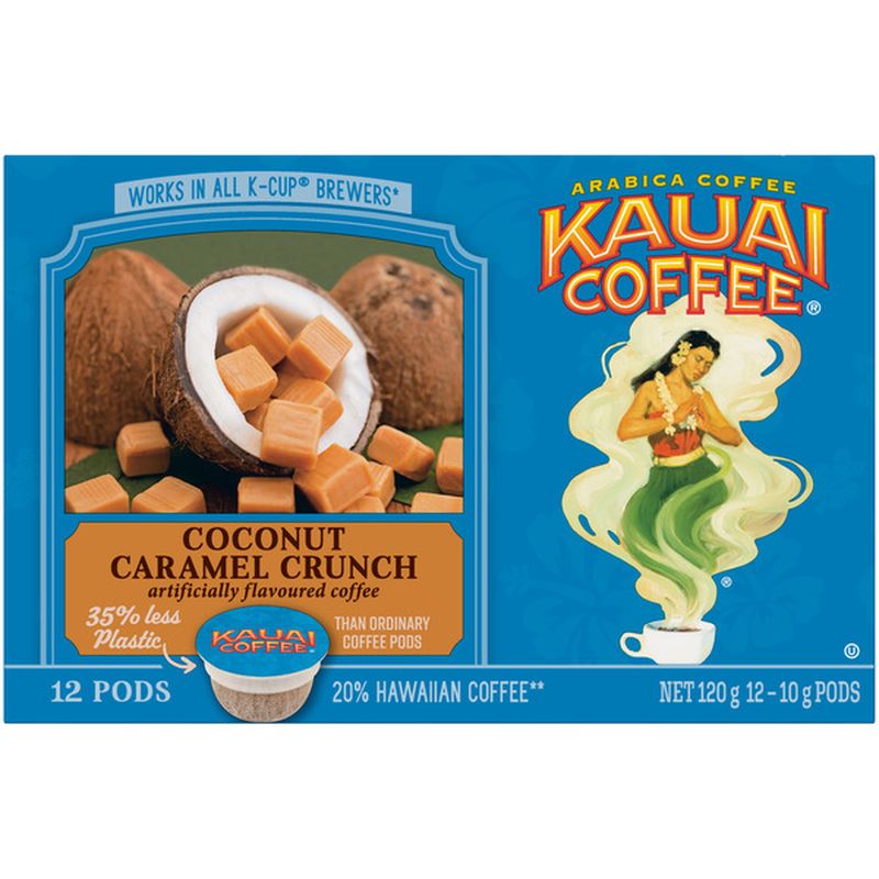 Kauai Coffee Coconut Caramel Crunch K Cup Pods Coffee 10 G Instacart