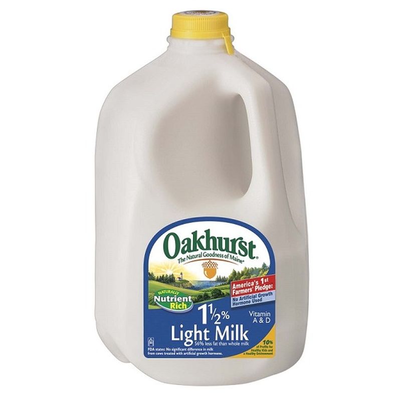 Oakhurt Dairy 1 1/2% Light Milk With Vitamins A & D Pl F
