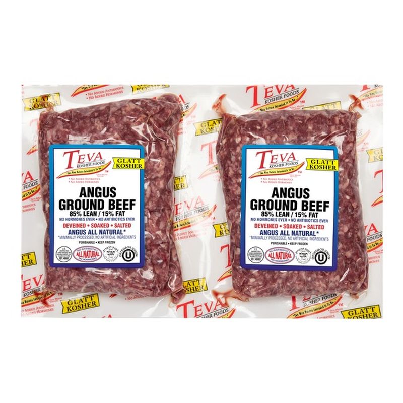 Teva Glatt Kosher Angus Ground Beef (per lb) Instacart