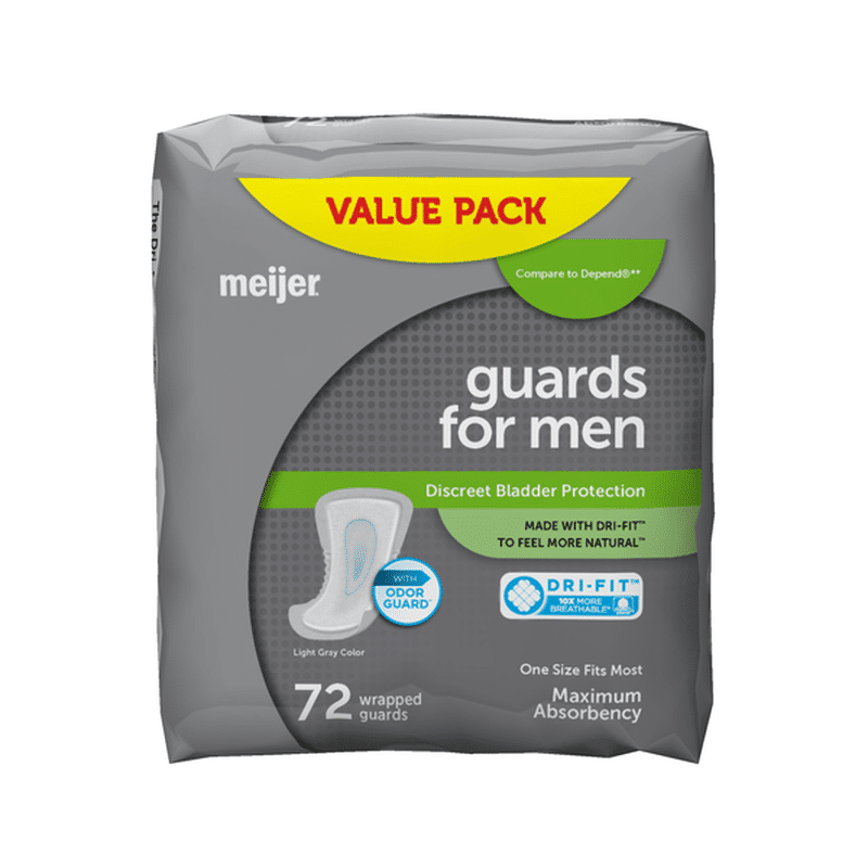 Meijer Incontinence Guards For Men, Maximum Absorbency (72 ct) Delivery