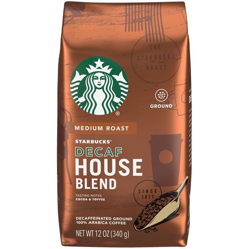 Starbucks Decaf Ground Coffee — House Blend