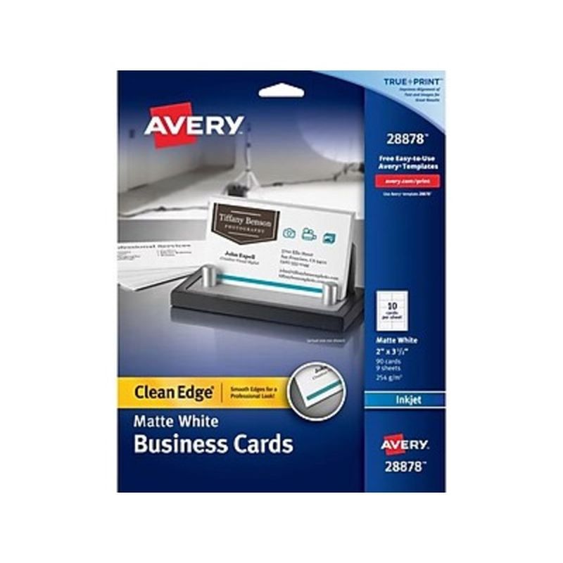 Avery Business Cards Clean Edge 80 Ct Instacart