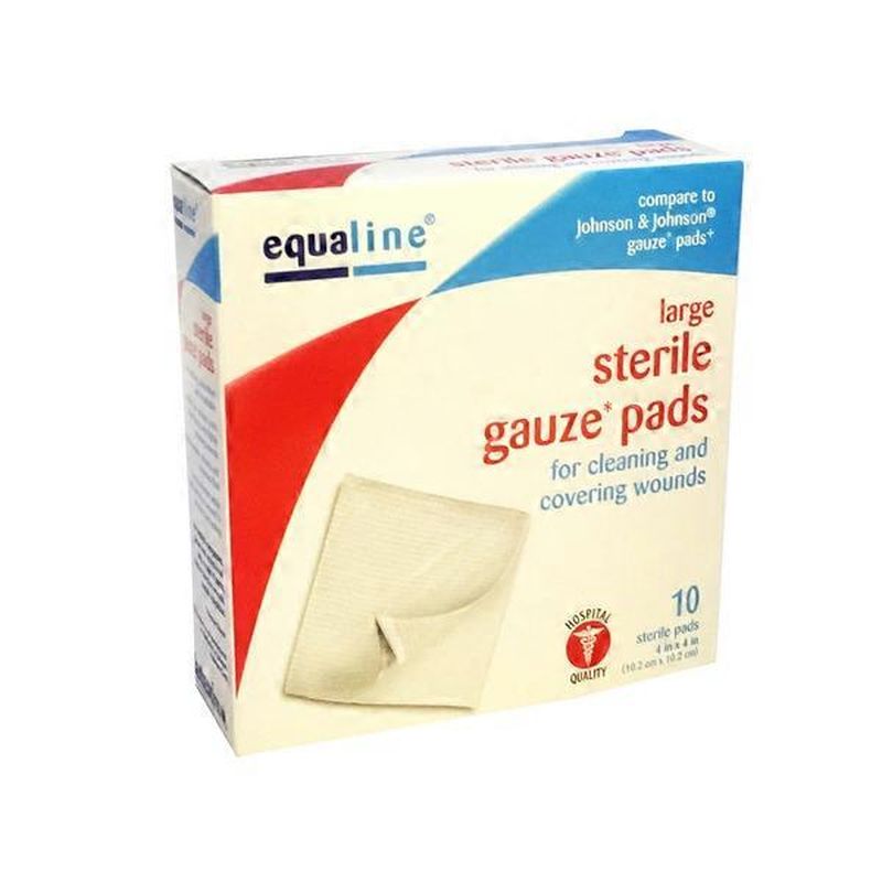Equaline Large Sterile Gauze Pads (10 ct) Instacart
