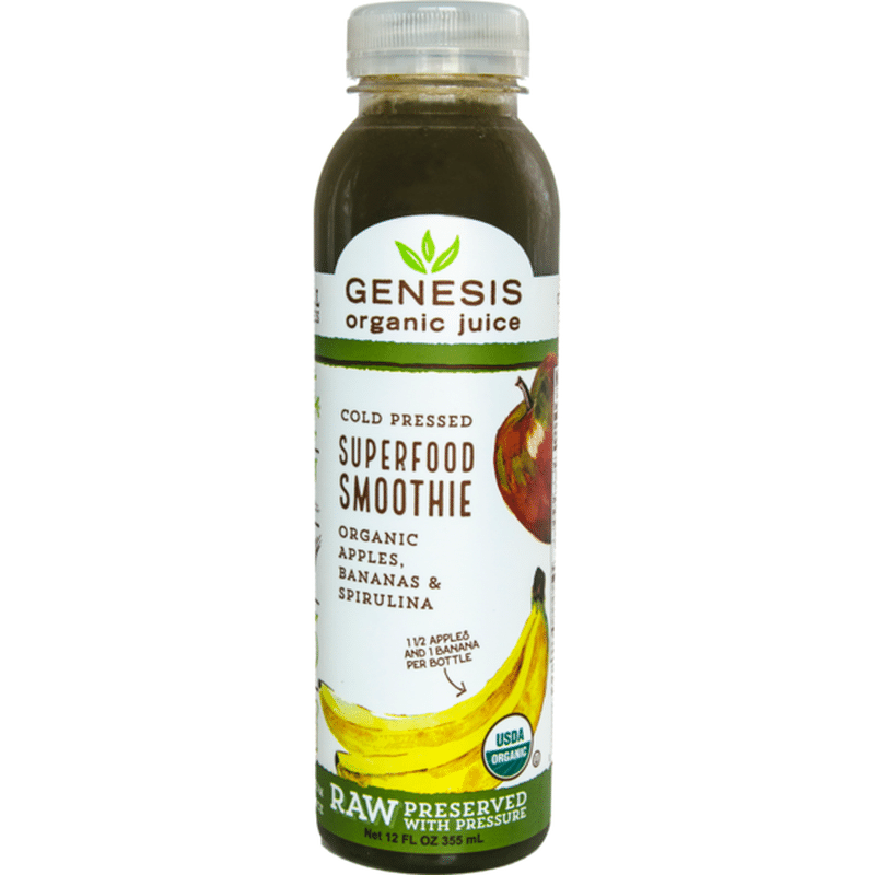 Genesis Organic Juice Superfood Smoothie (12 oz) Instacart