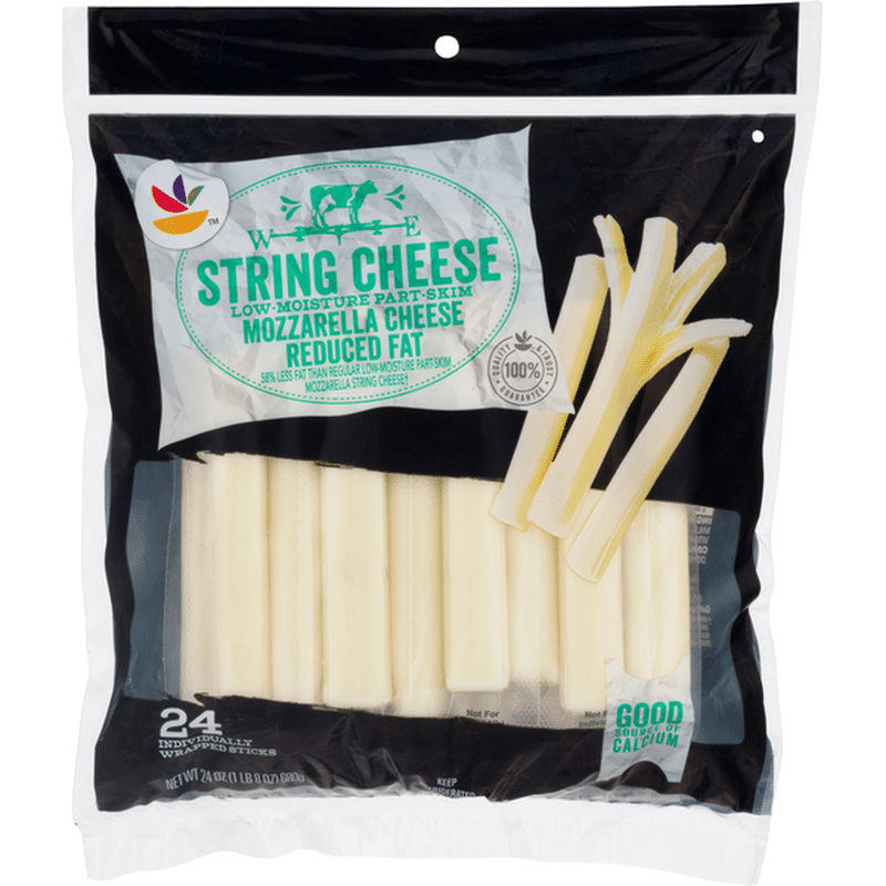 SB String Cheese, Reduced Fat, Mozzarella, Low-Moisture Part Skim (24 ...