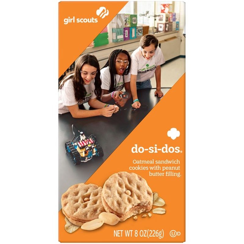 Girl Scouts dosidos Oatmeal sandwich cookies with peanut butter