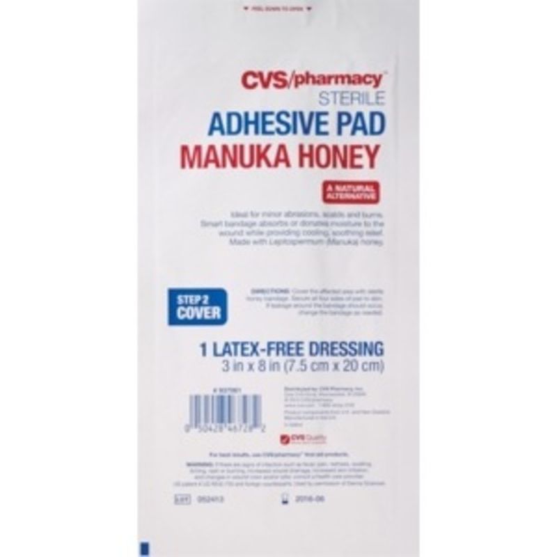 Cvs Sterile Latex Free Adhesive Pad With Manuka Honey Each Instacart