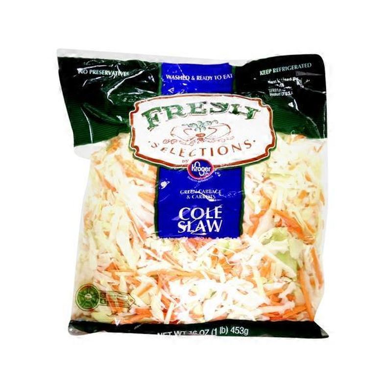 Kroger Fresh Selections Cole Slaw, Green Cabbage & Carrots