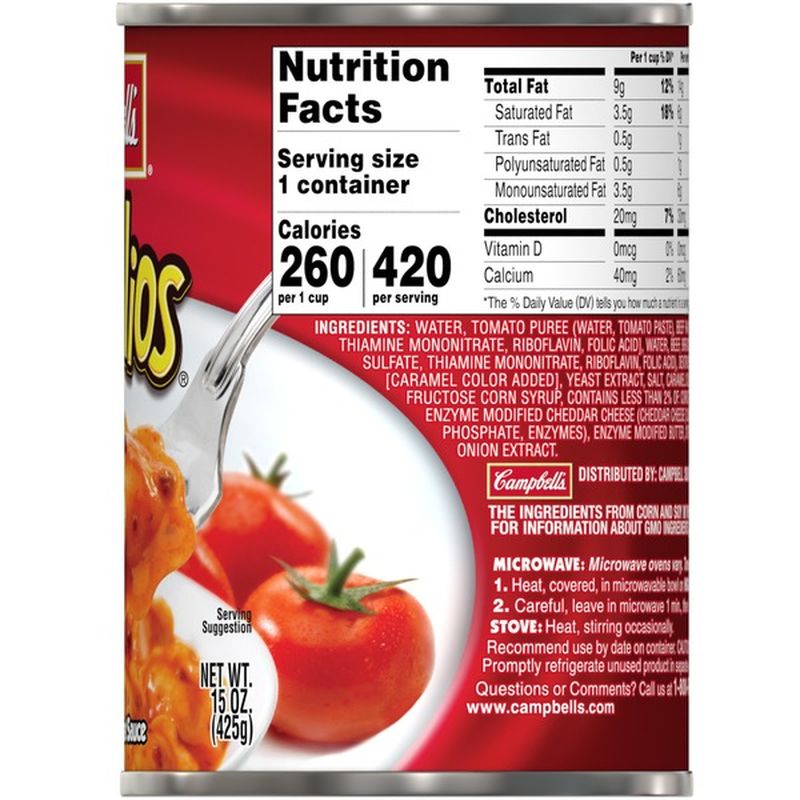 Campbell's® RavioliOs, Beef Ravioli in Meat Sauce (15 oz) from Cub