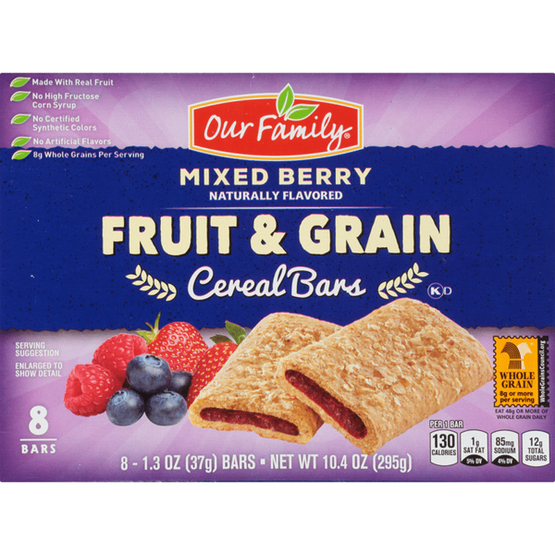 Our Family Mixed Berry Fruit & Grain Cereal Bars (10.4 oz) Instacart