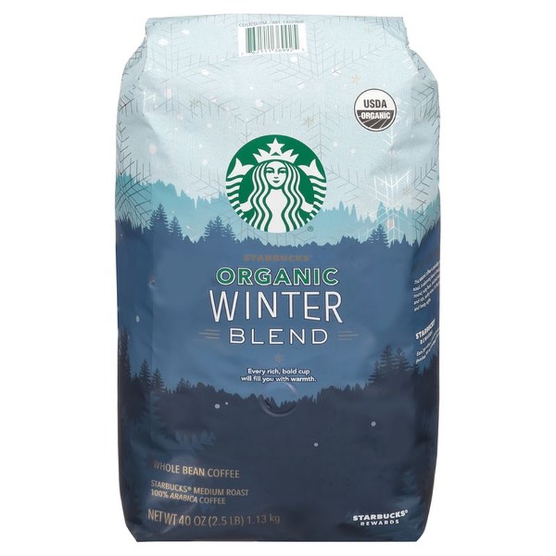 Starbucks Organic Winter Blend Medium Roast Whole Bean Coffee (40 oz