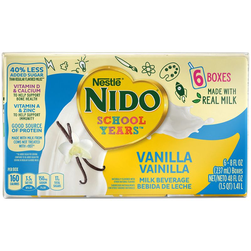 NIDO Nestle School Years Vanilla Boxed Milk Beverage (48 oz) Instacart