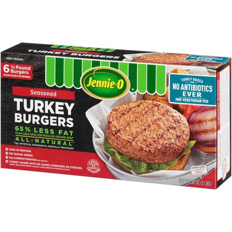 Jennie-O Seasoned 1/3 Lb. Turkey Burgers (32 Oz) - Instacart