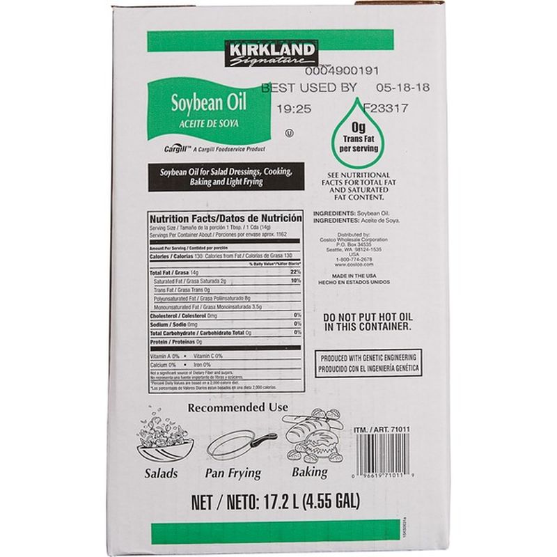Kirkland Signature Soybean Oil, 35 lb (35 lb) Instacart