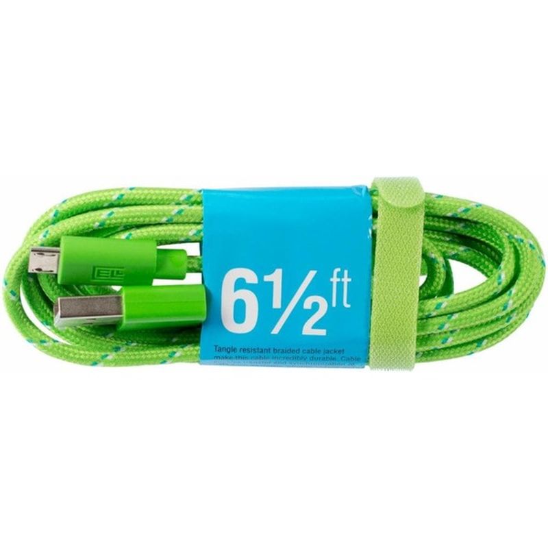 Cell Candy Green Blue Braided Charge & Sync USB to Micro USB Cable