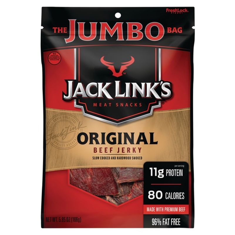 Jack Link's Beef Jerky, Original, Jumbo Bag (6.2 oz) Instacart
