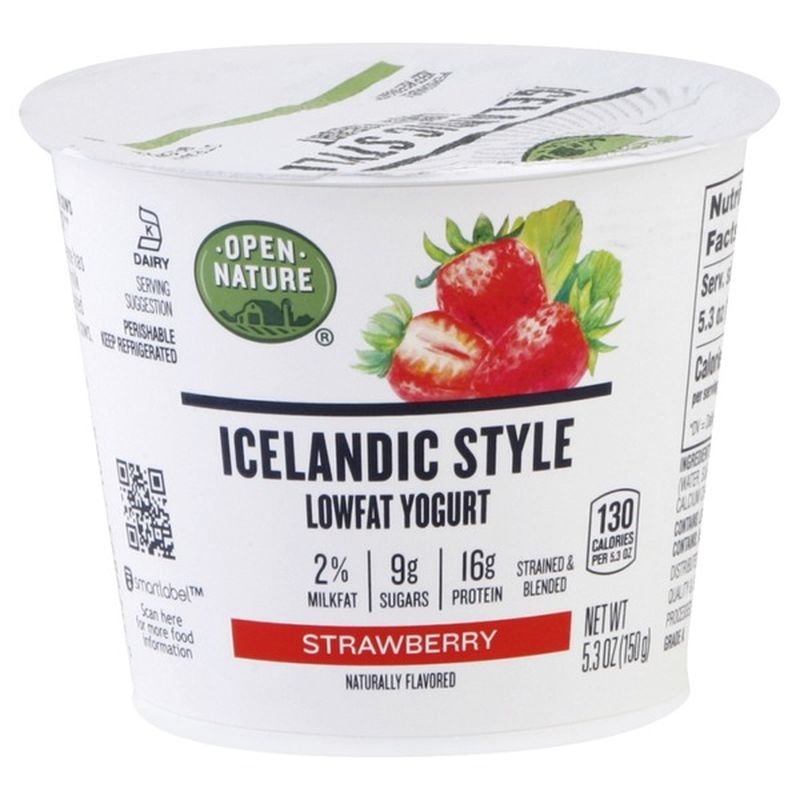 Open Nature Icelandic Low-Fat Strawberry Yogurt