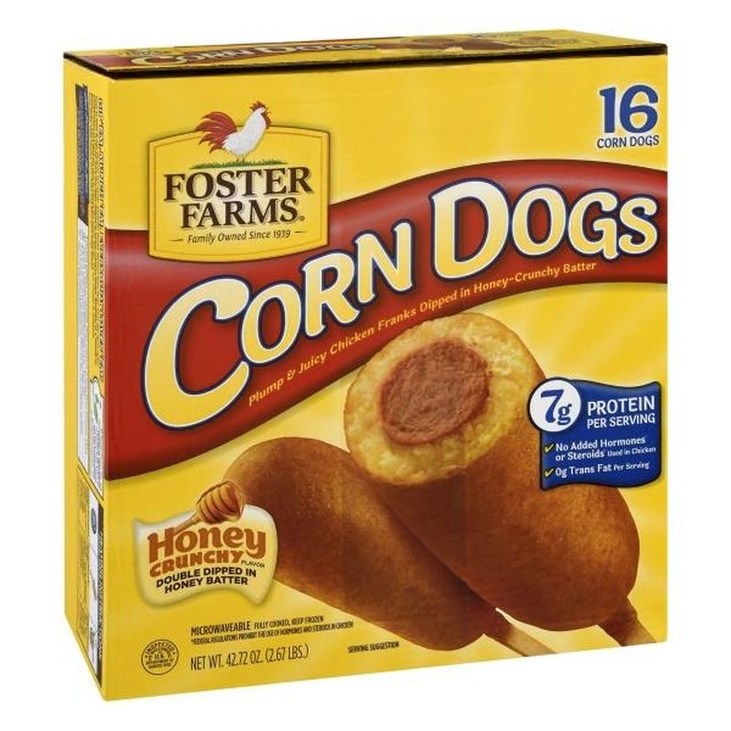 Foster Farms Corn Dogs Honey Crunchy Flavor 16 Each From Publix