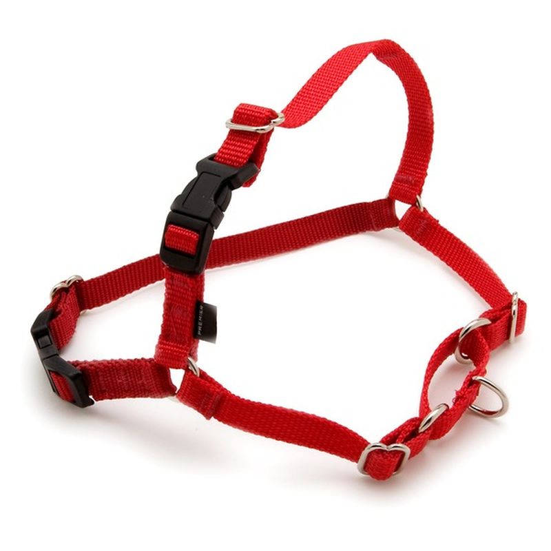 red and black dog harness