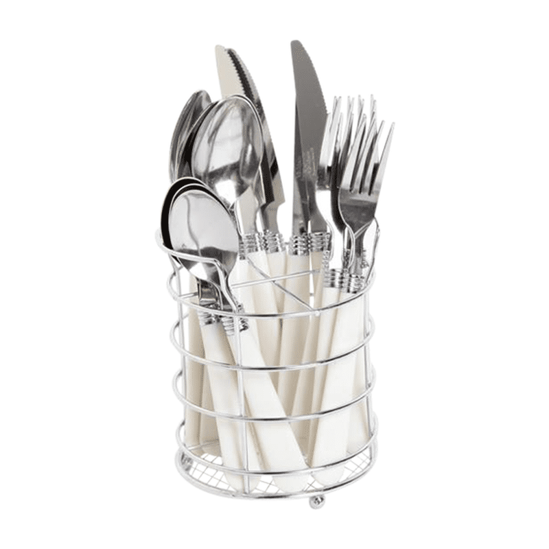 Sensations II Flatware Set & Wire Caddy