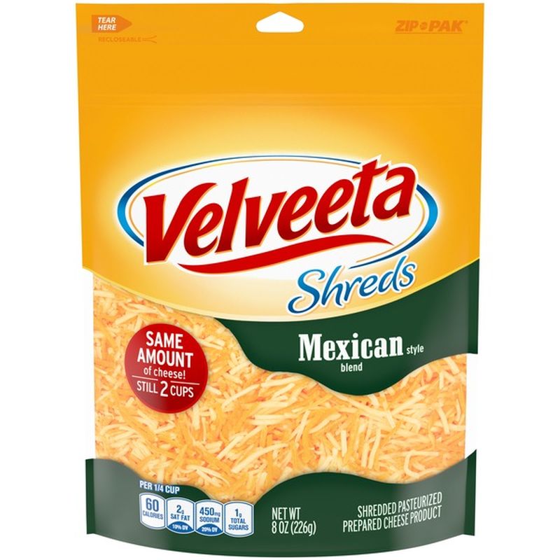 VELVEETA Shreds Mexican Style Blend Shredded Cheese (8 oz) Delivery or