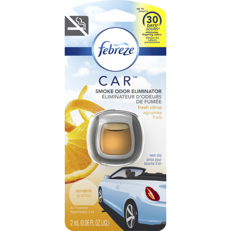 Febreze Car Air Freshener Vent Clip Fresh Citrus 1 Ct Instacart