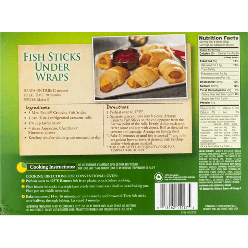 Mrs. Paul's Crunchy Fish Sticks (44 ct) Instacart