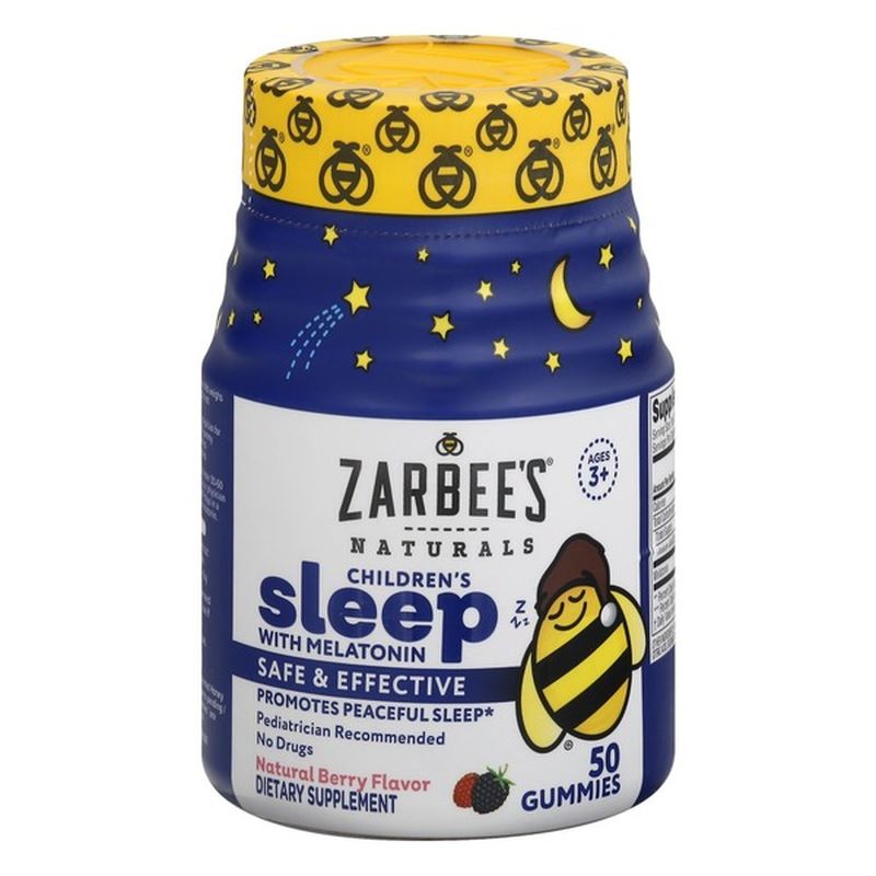 Zarbee's Naturals Sleep with Melatonin, Berry Flavor, Gummies, Children ...