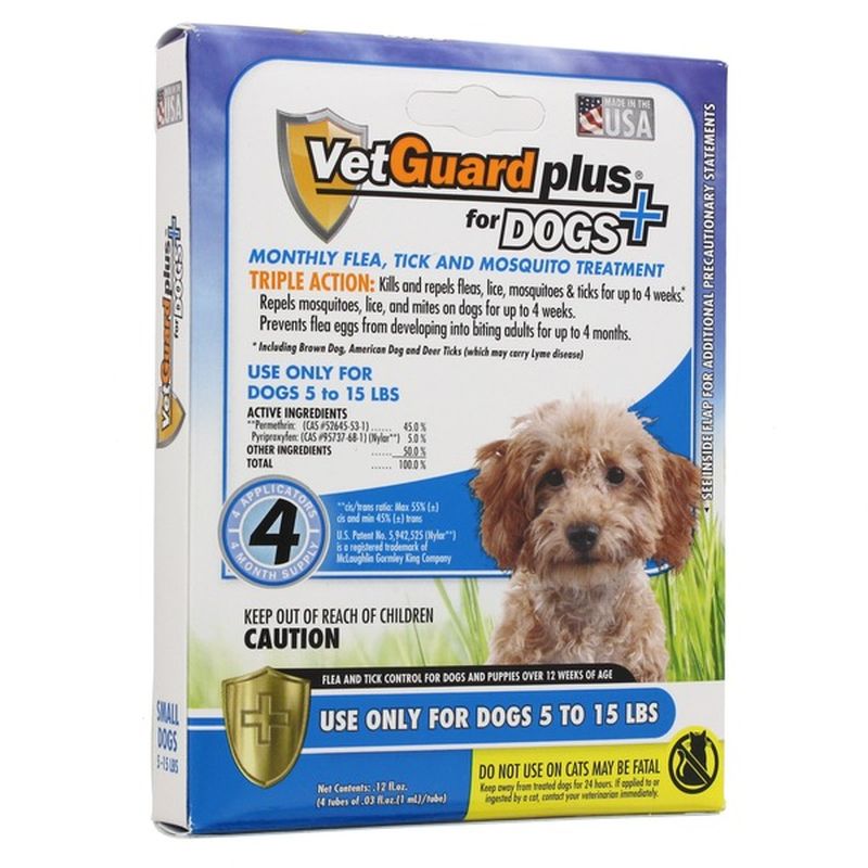 Vet Guard Plus Flea & Tick Treatment for Small Dogs from 5-15 lbs
