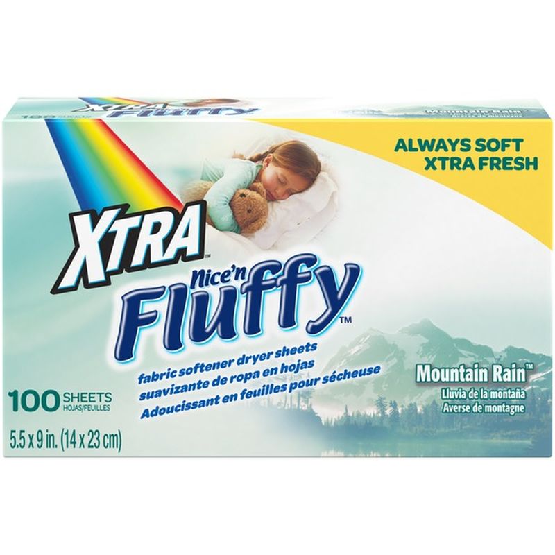 Nice 'n Fluffy Mountain Rain Fabric Softener Dryer Sheets (100 ct