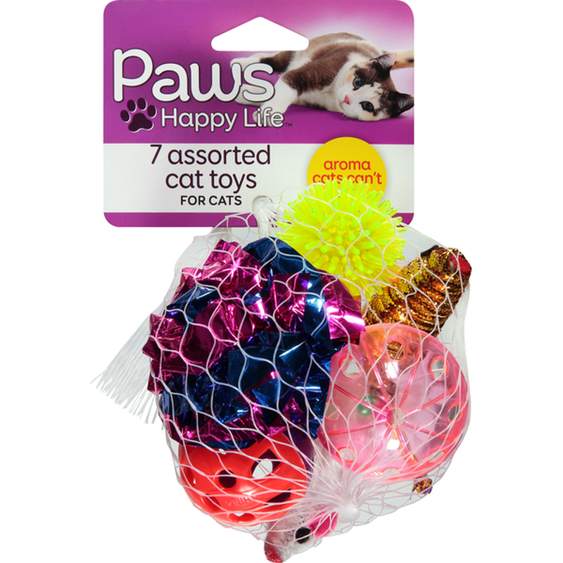 Paws Happy Life Cat Toys, For Cats, Assorted (7 each) Instacart