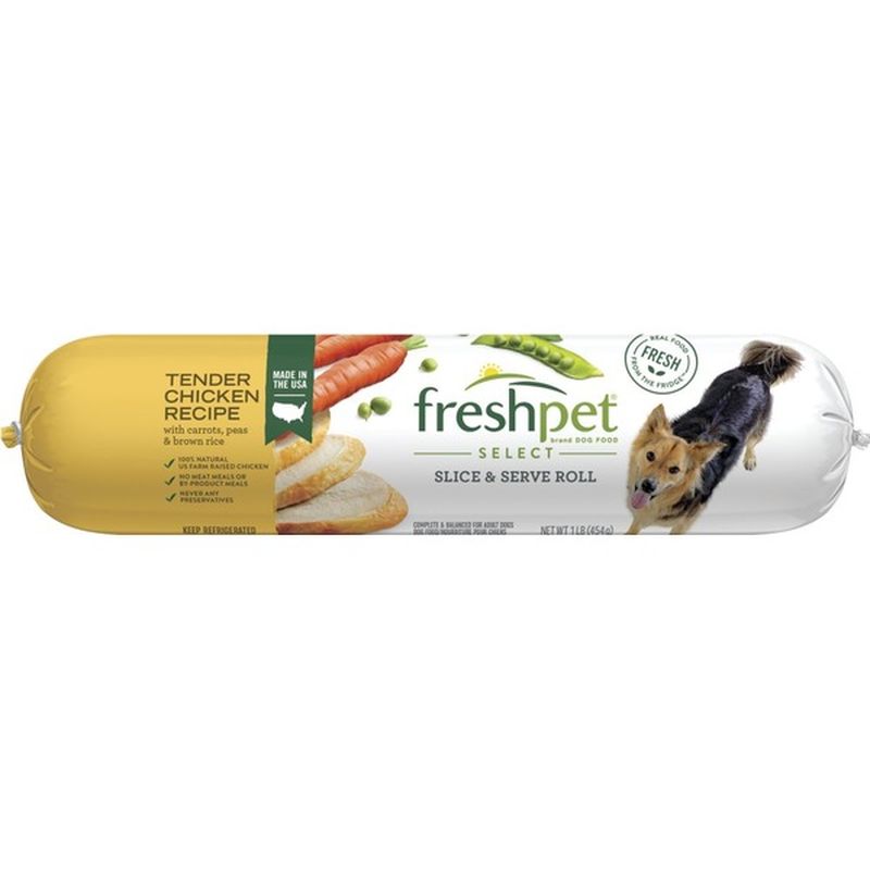 Freshpet Select Slice & Serve Roll Tender Chicken Recipe With Carrots