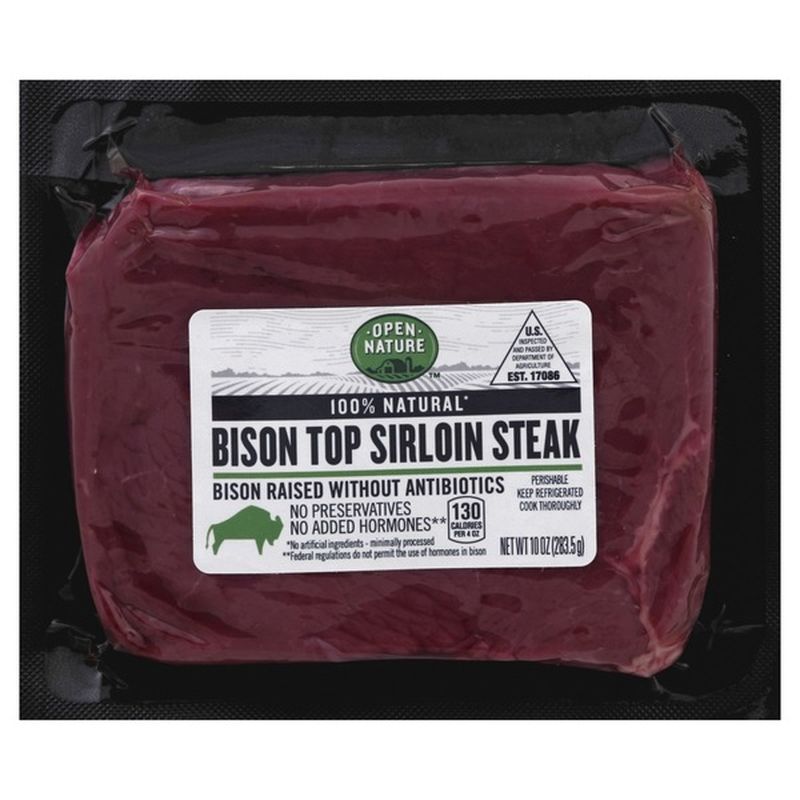 Open Nature Bison Top Sirloin Steak (10 oz) Instacart